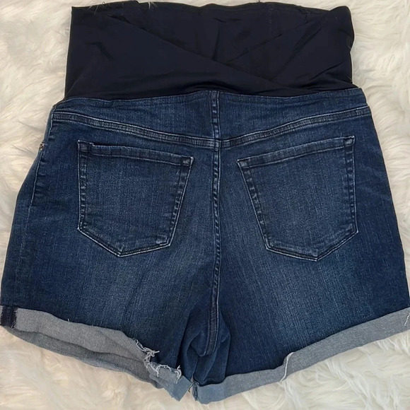 Isabel maternity blue denim shorts size 12 midi - Picture 4 of 7